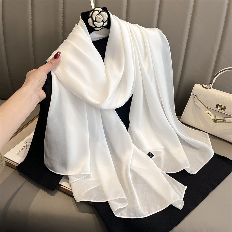 Silk Neck Scarf - 2024 marca de luxo primavera grande