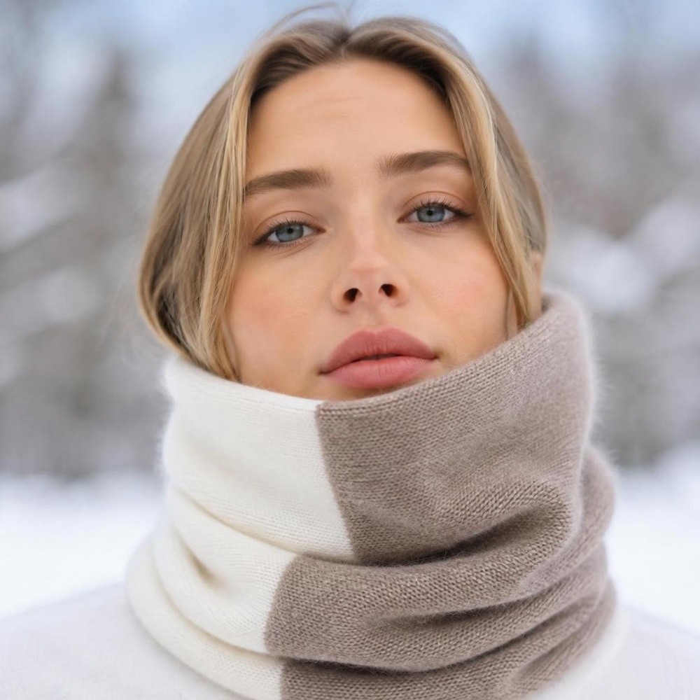 Cachecol Infinito de Malha com - Infinity Scarf Knit avaliação e preço