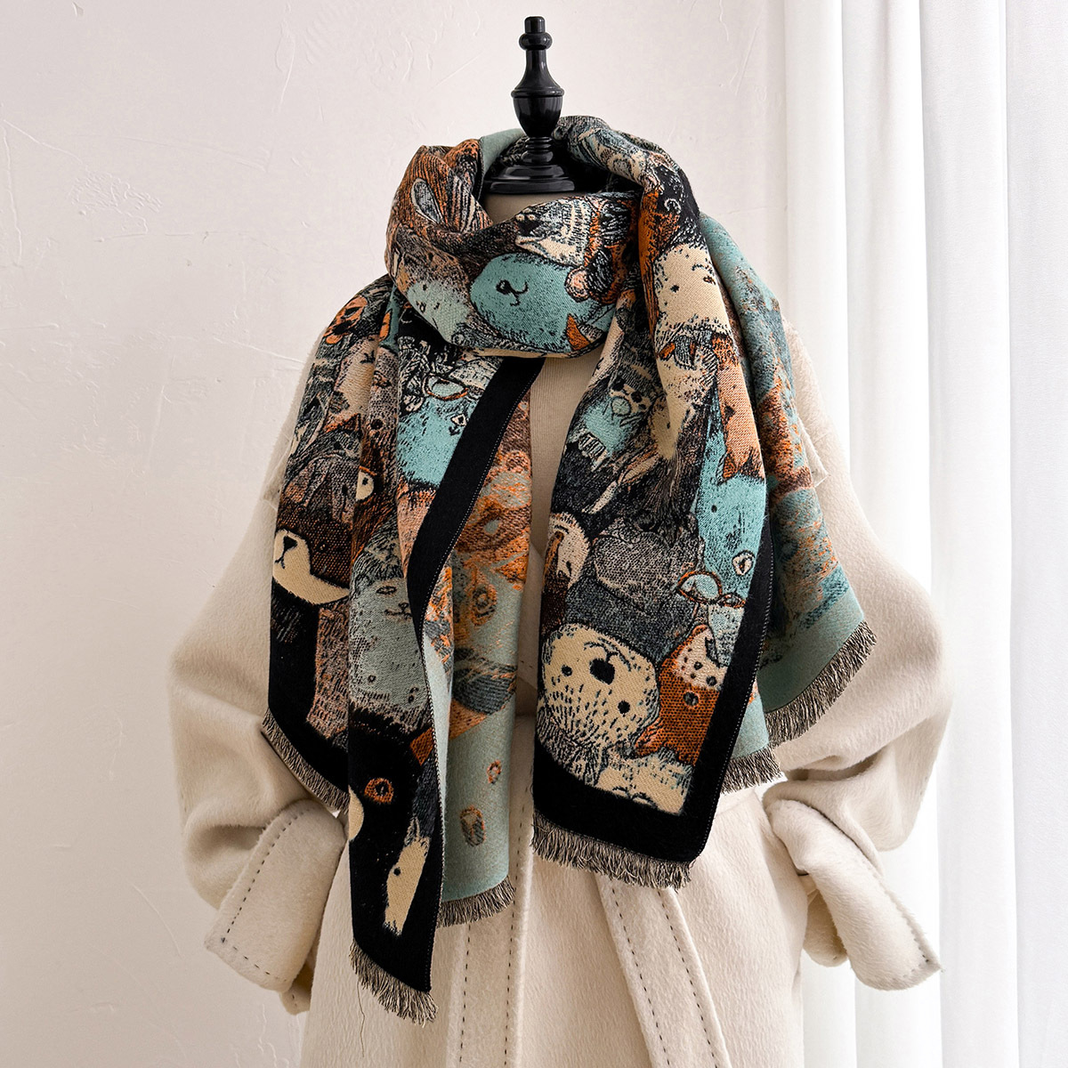 Cachecol Feminino de Imitação  - Woven Scarf Blanket avaliação e preço