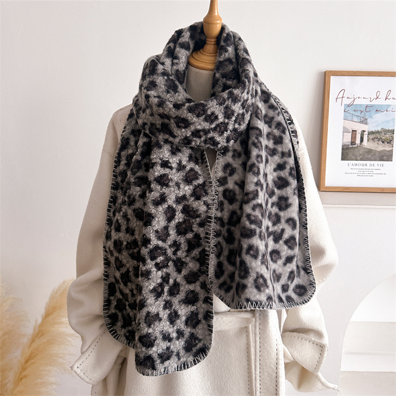 Cachecol de Leopardo de Luxo p - Woven Scarf Blanket avaliação e preço