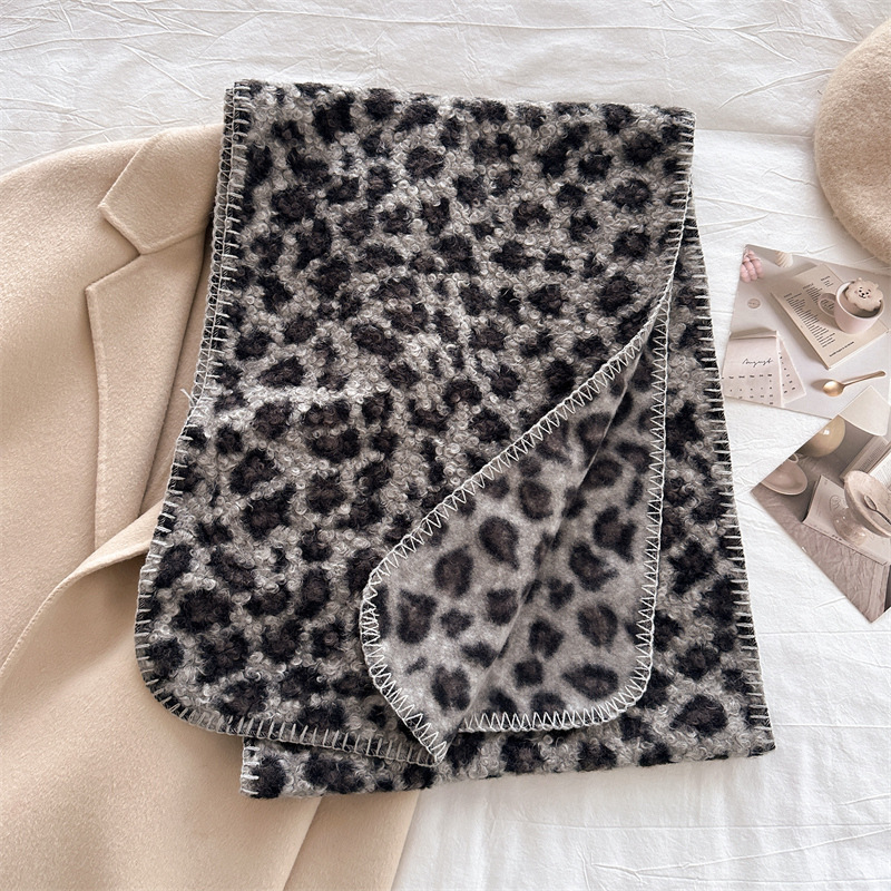 Cachecol de Leopardo de Luxo p - Woven Scarf Blanket avaliação e preço