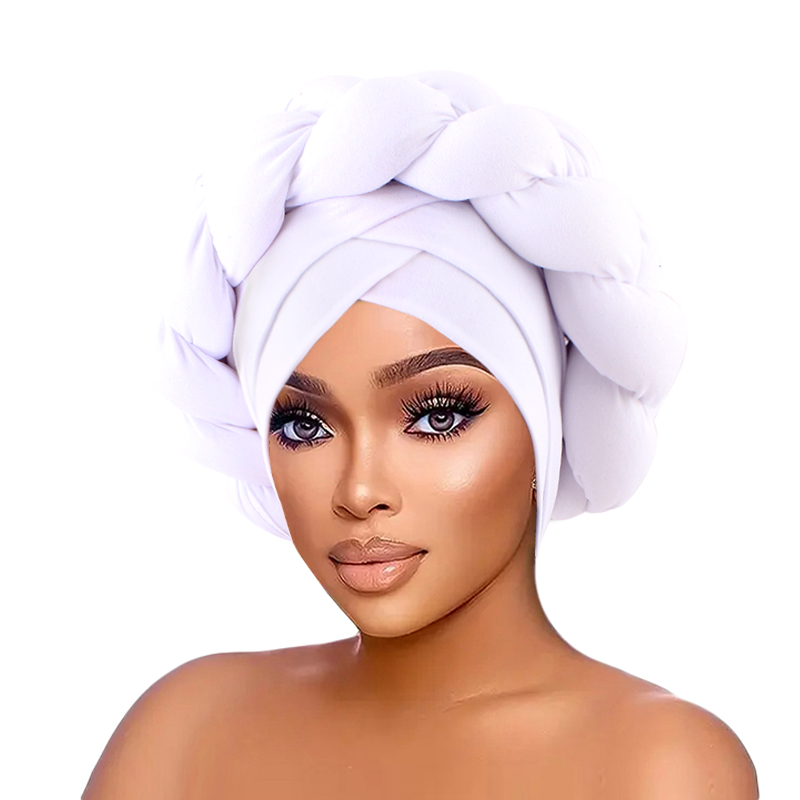 Novo liso artesanal trança tur - Head Wrap Turban avaliação e preço