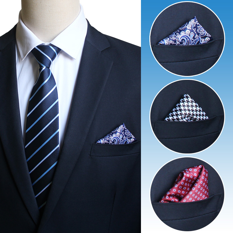 Lenço quadrado de seda artific - Pocket Square Set avaliação e preço