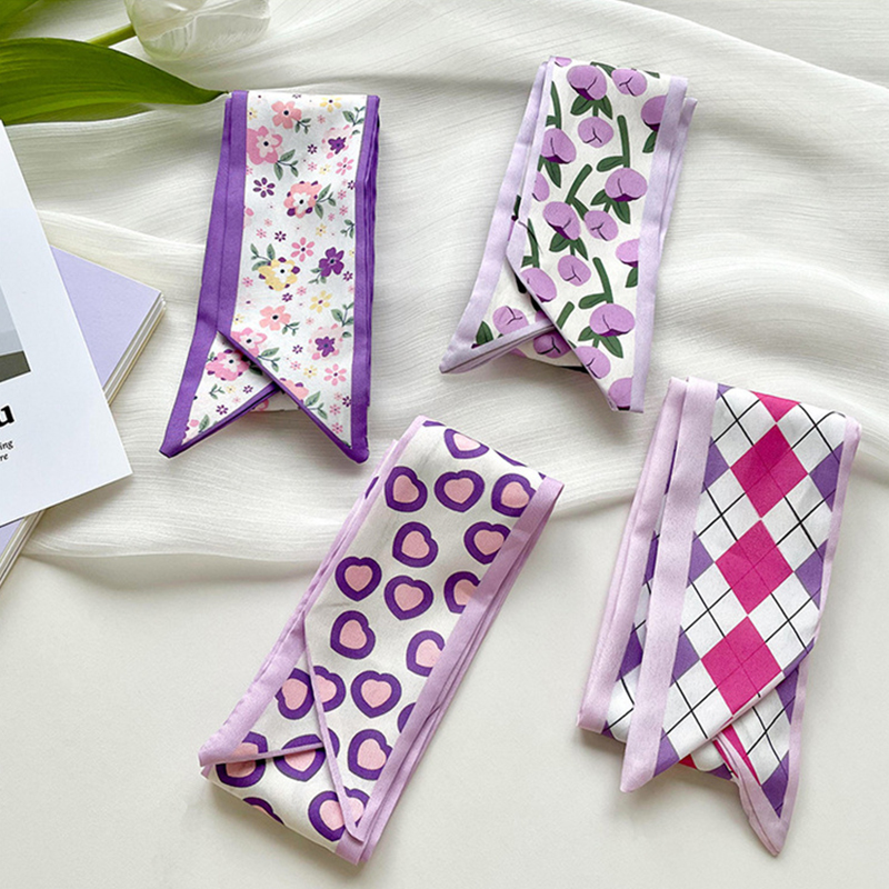 Novo luxo estreito curto lenço - Silk Neck Scarf avaliação e preço