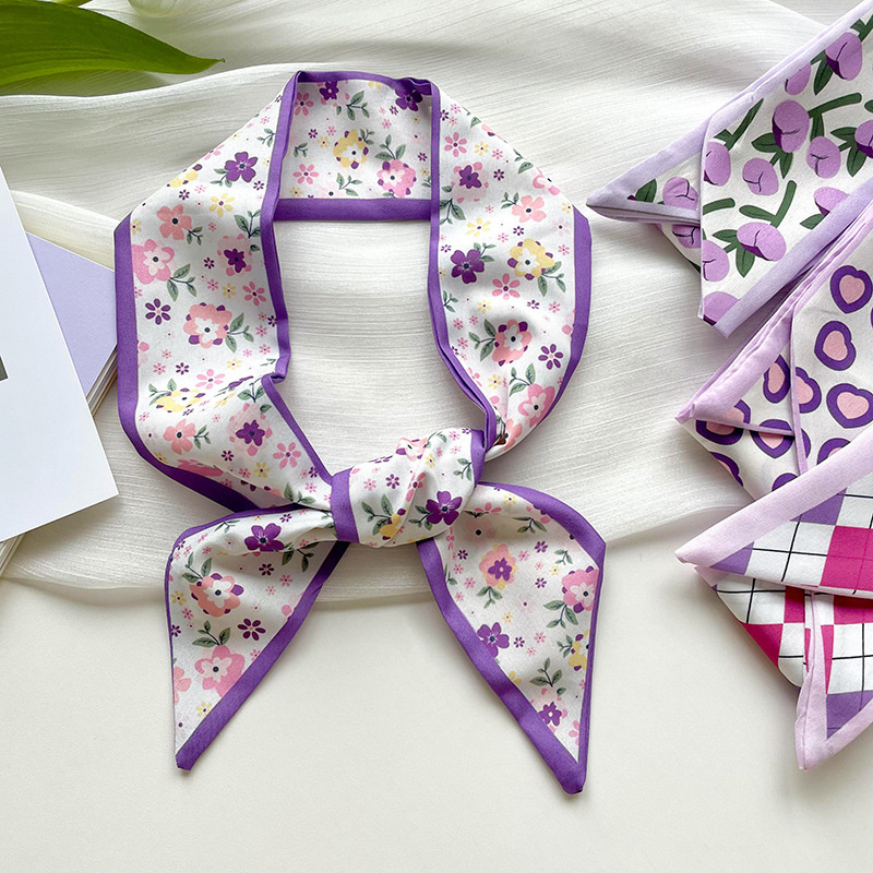 Novo luxo estreito curto lenço - Silk Neck Scarf avaliação e preço