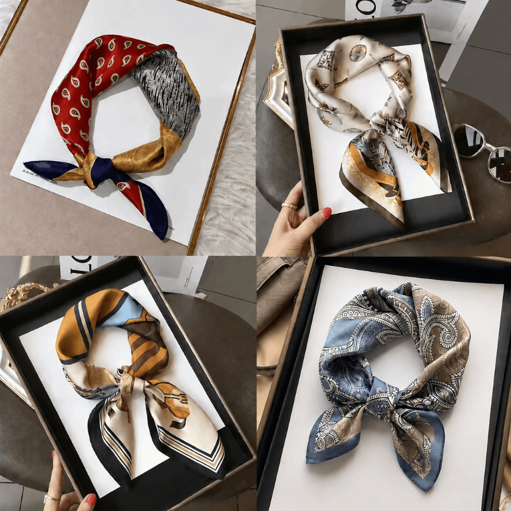 Lenço Quadrado de Seda com Est - Scarf Silk Square avaliação e preço