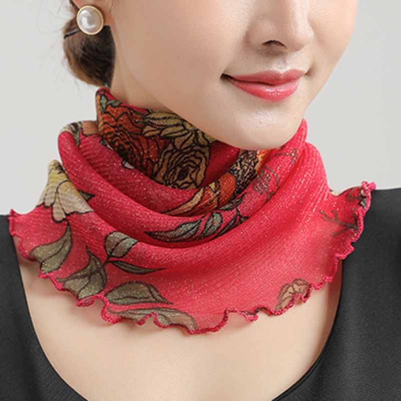 Primavera verão chiffon pescoç - Ascot Neck Scarf avaliação e preço