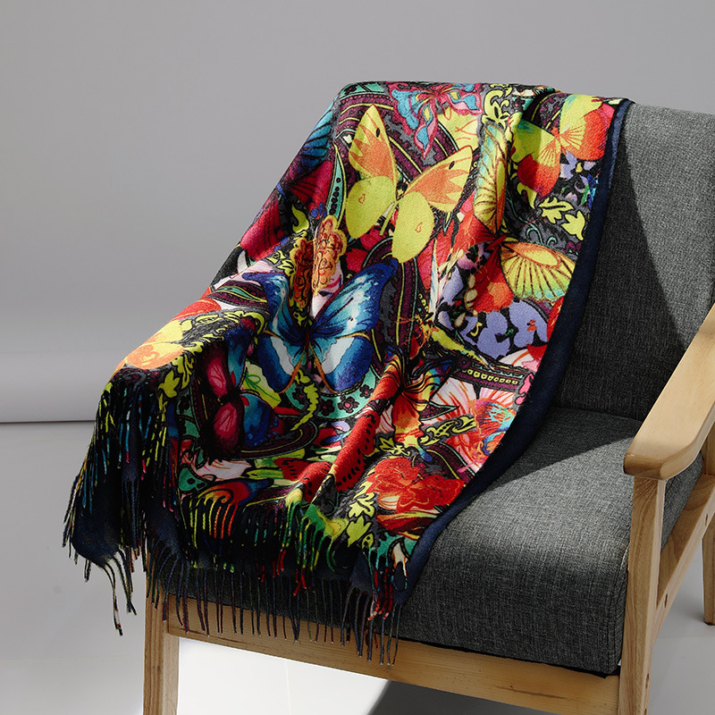 Marca de luxo pintura a óleo c - Woven Scarf Blanket avaliação e preço